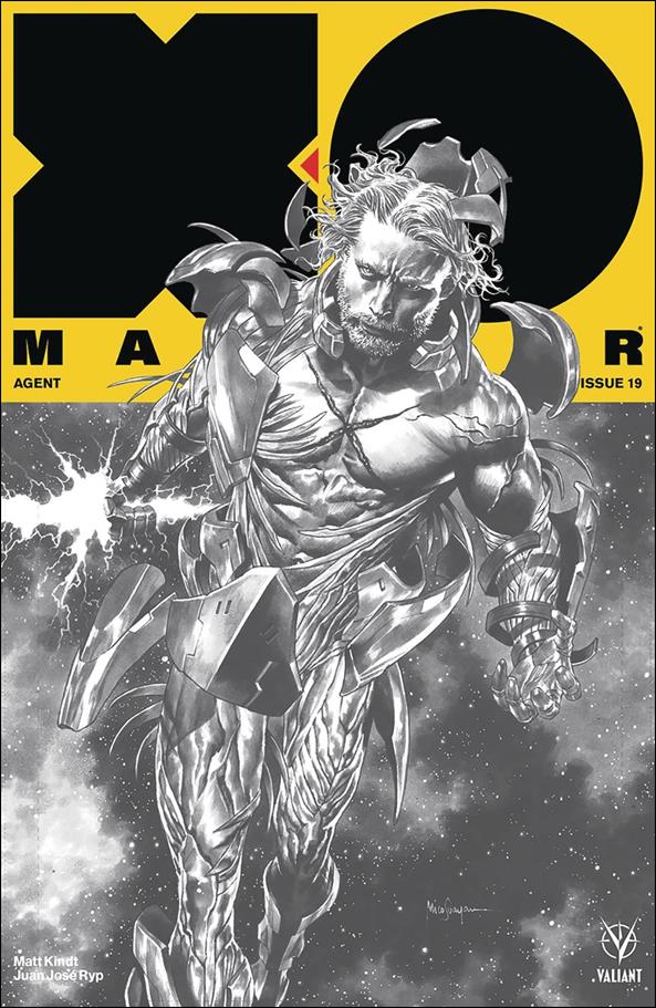 X-O Manowar (2017) issue 19-F Mico Suayan 1:50 Black and White Cover