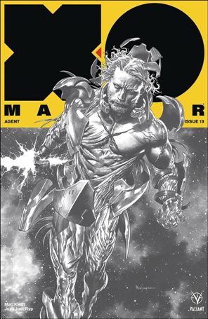 X-O Manowar (2017) issue 19-F Mico Suayan 1:50 Black and White Cover