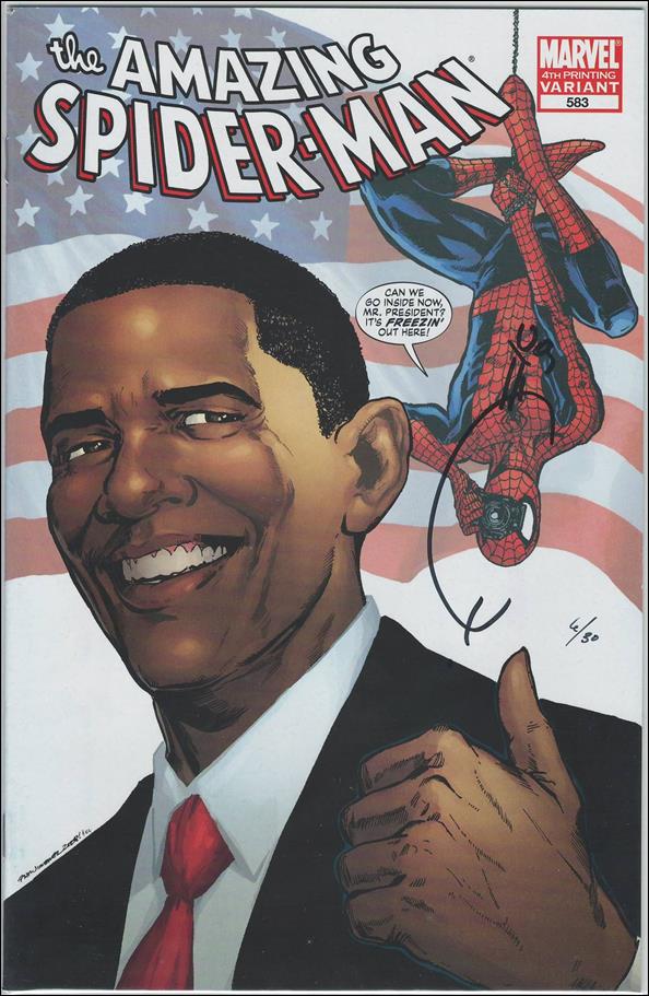 Amazing Spider-Man (1963) issue 583-J DF P Jimenez Flag Cvr (Signed by J Quesada) 1/30