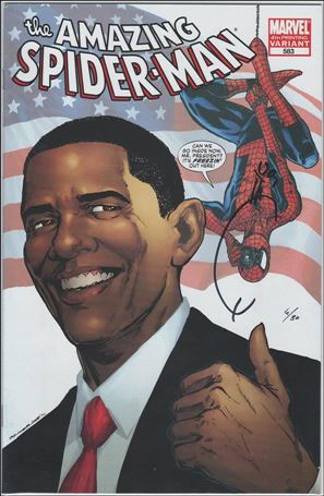 Amazing Spider-Man (1963) issue 583-J DF P Jimenez Flag Cvr (Signed by J Quesada) 1/30