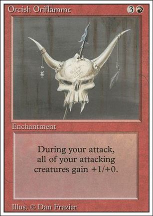 Magic the Gathering: Revised (Base Set) card 169 Orcish Oriflamme