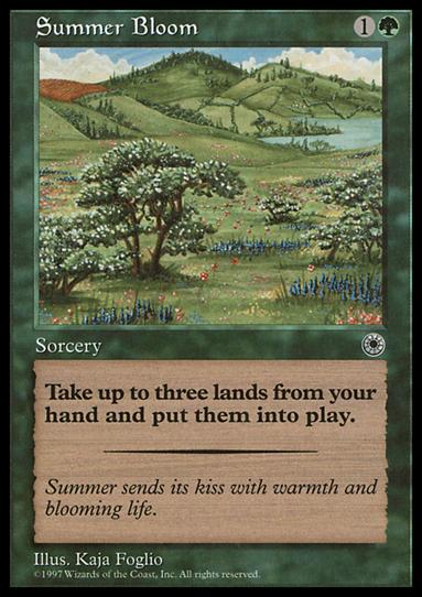 Magic the Gathering: Portal (Base Set) card 187 Summer Bloom