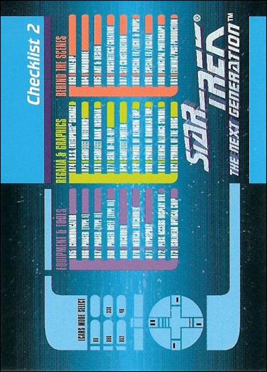 Star Trek: The Next Generation - Inaugural Edition (Base Set) card 120 Checklist 2