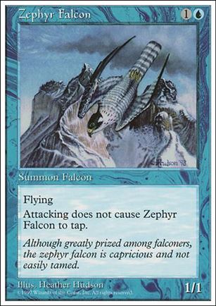 Magic the Gathering: 5th Edition (Base Set) card 137 Zephyr Falcon
