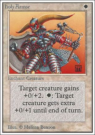 Magic the Gathering: Unlimited (Base Set) card 24 Holy Armor