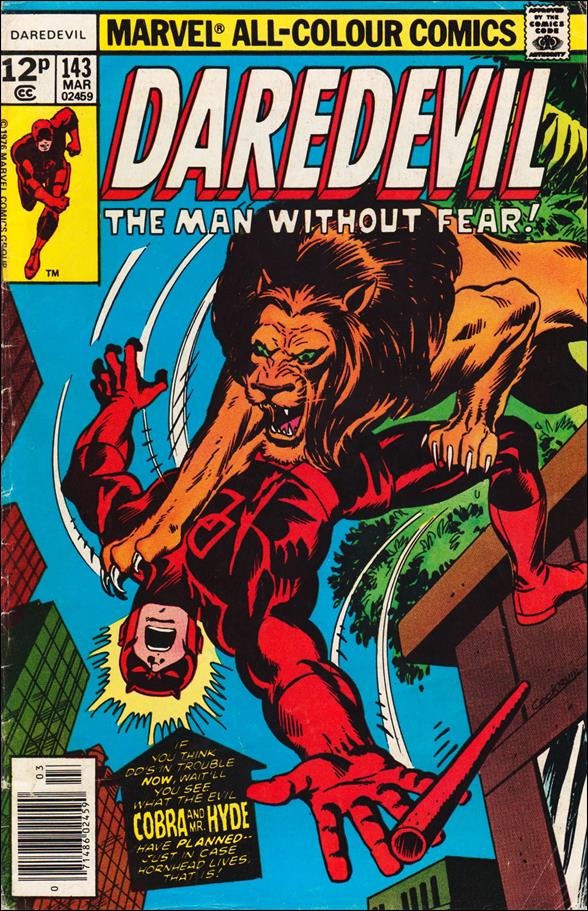 Daredevil (1964) issue 143-B UK Price Cover