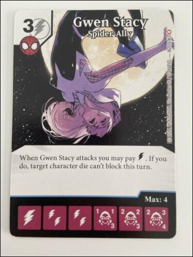 Marvel Dice Masters Amazing Spider-Man card M2016 1 Gwen Stacy: Spider Ally