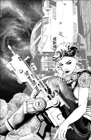 Jules Verne's Lighthouse issue 3-C Black & White Cover