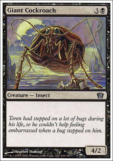 Magic the Gathering: 8th Edition (Base Set) card 135 Giant Cockroach