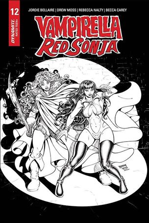 Vampirella / Red Sonja issue 12-K Will Robson 1:15 Black & White Cover