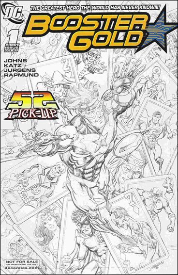 Booster Gold (2007) issue 1-C Dan Jurgens Diamond RRP Sketch Cover