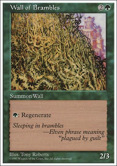 Magic the Gathering: 5th Edition (Base Set) card 338 Wall of Brambles