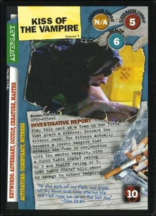 X-Files: The Truth Is Out There (Base Set) card XF97-0354v2 Kiss Of The Vampire