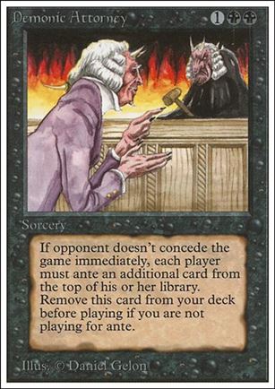Magic the Gathering: Unlimited (Base Set) card 103 Demonic Attorney