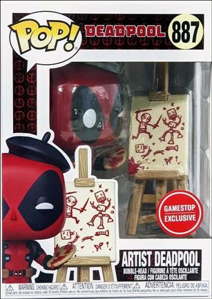 POP! Marvel figure 887 Artist Deadpool GameStop Exclusive
