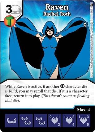 DC Comics Dice Masters War of Light card 64-C Raven: Rachel Roth (Alternate Art)