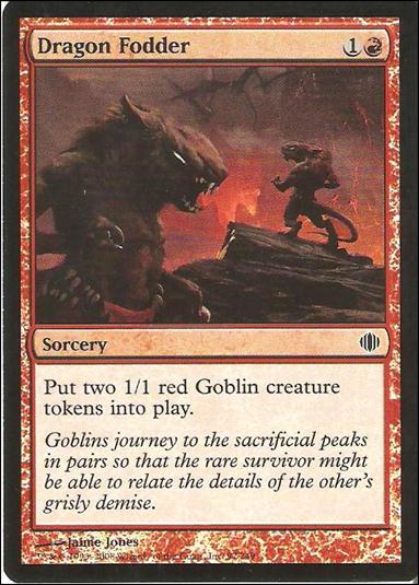 Magic the Gathering: Shards of Alara (Base Set) card 97-B Dragon Fodder (Foil)