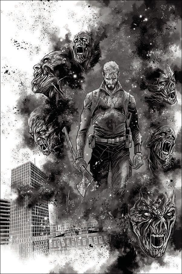 Life Zero issue 4-G Marco Checchetto 1:30 Black & White Virgin Cover