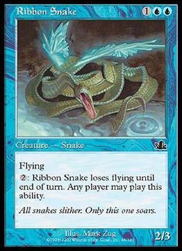 Magic the Gathering: Prophecy (Base Set) card 46 Ribbon Snake