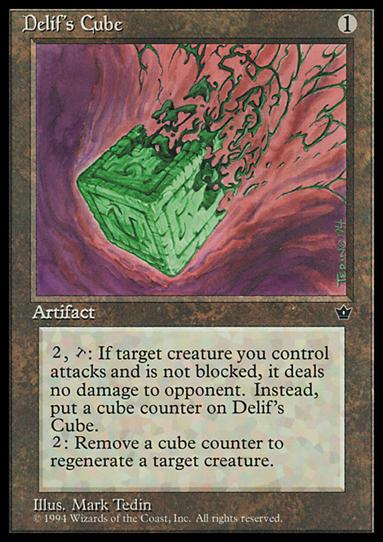 Magic the Gathering: Fallen Empires (Base Set) card 85 Delif's Cube