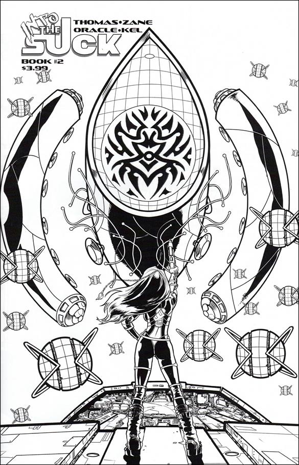 Into the Suck issue 2-C C.B. Zane Black & White Cover