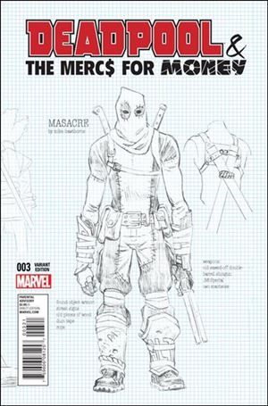 Deadpool & the Mercs for Money (2016/04) issue 3-D Mike Hawthorne 1:20 Design Cover