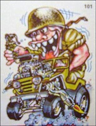 Oddest Odd Rods (Base Set) card 101 (Fan Art on Back)