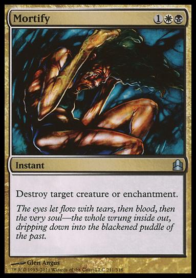 Magic the Gathering: Commander (Base Set) card 211 Mortify