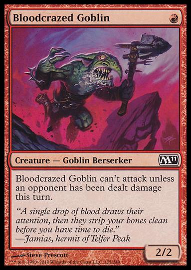 Magic the Gathering: 2011 Core Set (Base Set) card 125 Bloodcrazed Goblin