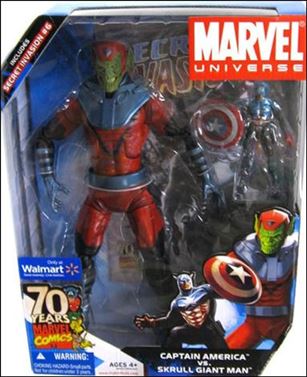 Marvel Universe: Gigantic Battles (2-Packs) figure 1 Captain America vs Skrulll Giant Man