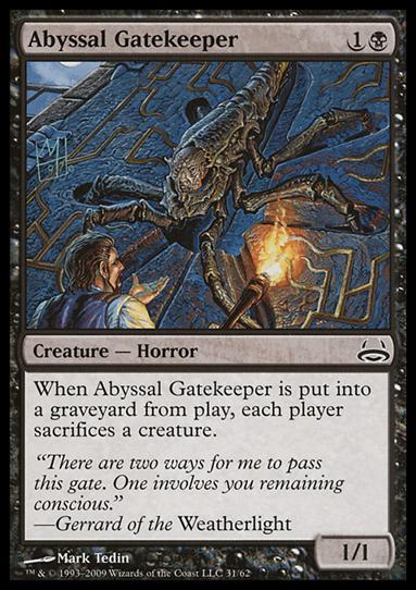 Magic the Gathering: Duel Decks: Divine vs. Demonic (Base Set) card 31 Abyssal Gatekeeper