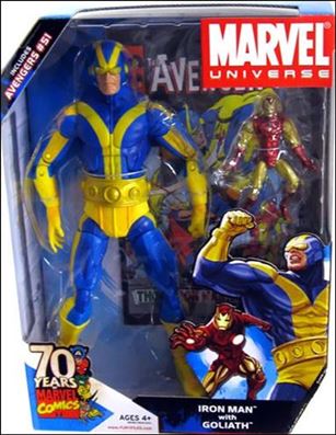 Marvel Universe: Gigantic Battles (2-Packs) figure 2 Iron Man with Goliath (Blue and Yellow Costume)