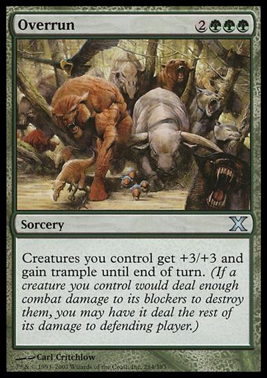 Magic the Gathering: 10th Edition (Base Set) card 284 Overrun
