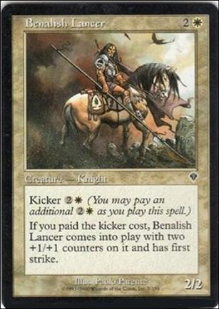 Magic the Gathering: Invasion (Base Set) card 7 Benalish Lancer