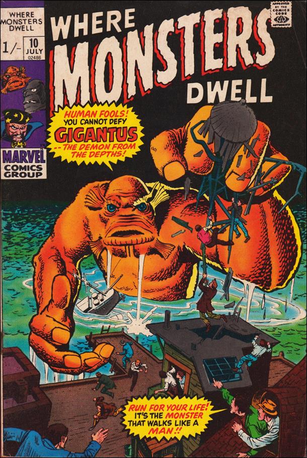 Where Monsters Dwell (1970) issue 10-B UK Price Cover