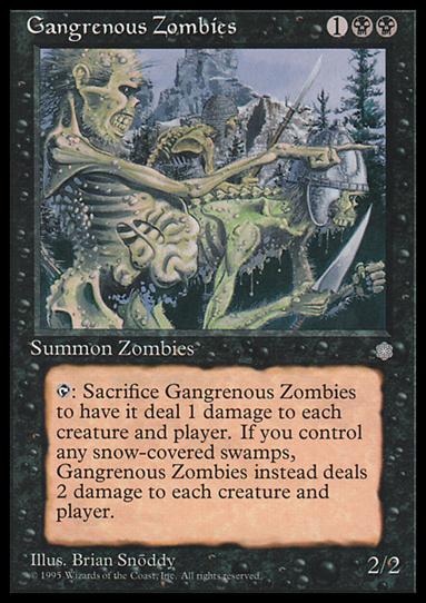 Magic the Gathering: Ice Age (Base Set) card 127 Gangrenous Zombies
