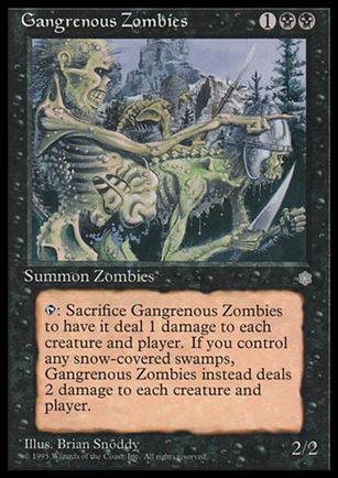 Magic the Gathering: Ice Age (Base Set) card 127 Gangrenous Zombies