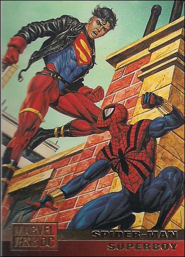 DC Versus Marvel / Marvel Versus DC (Base Set) card 73 Spider-Man/Superboy