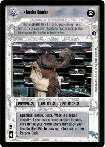 Star Wars: Coruscant Limited (Base Set) card 127 Tendau Bendon