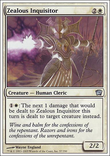 Magic the Gathering: 9th Edition (Base Set) card 57 Zealous Inquisitor