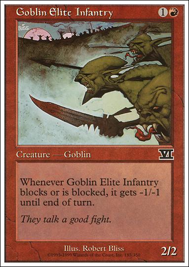 Magic the Gathering: 6th Edition (Base Set) card 183 Goblin Elite Infantry