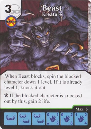 Marvel Dice Masters Avengers vs. X-Men  card 66 Beast: Kreature