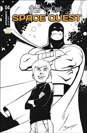 Space Ghost / Jonny Quest: Space Quest issue 4.00-J Mark Bagley B&W 1:10 Cover