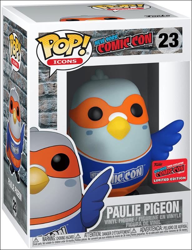 POP! Icons figure 23-G Paulie Pigeon (Blue) NYCC Exclusive