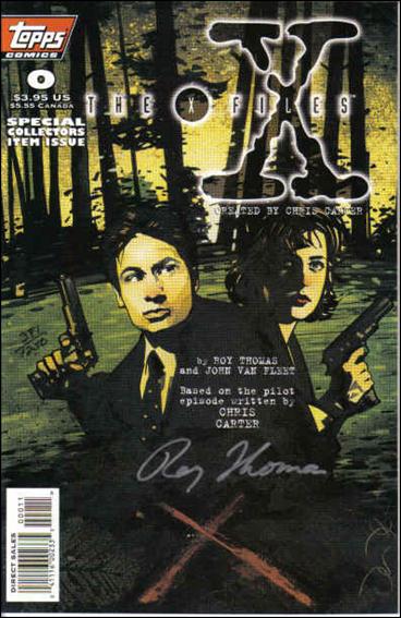X-Files (1995) issue 0-E DF Mulder & Scully Cover (Signed R. Thomas) 1/1250
