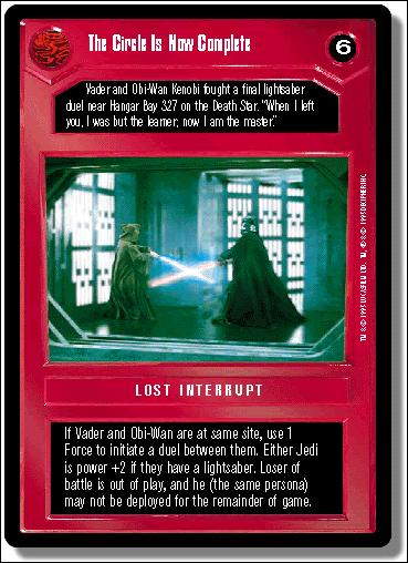 Star Wars: Premiere Limited (Base Set) card 97 The Circle Is Now Complete