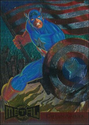 Marvel Metal (Metal Blasters Subset) card 2 Captain America