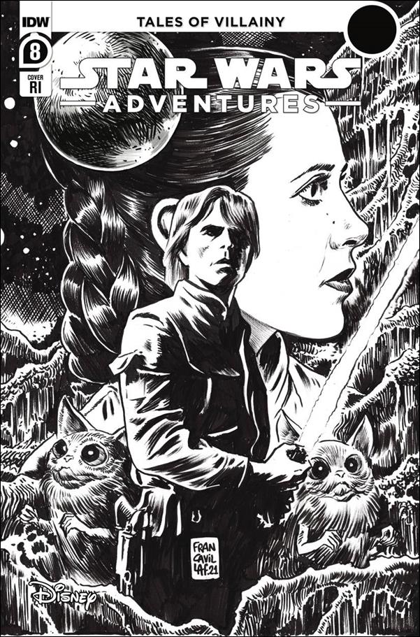 Star Wars Adventures (2020) issue 8-C Francesco Francavilla 1:10 Black & White Cover