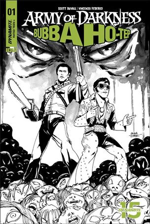 Army of Darkness/Bubba Ho-Tep issue 1-H Emma Kubert 1:20 Black & White Cover