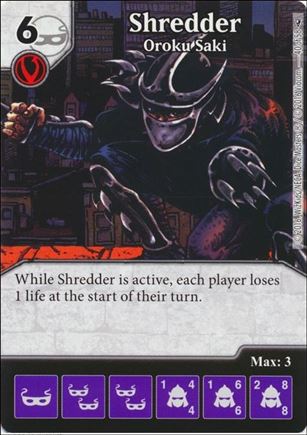 Dice Masters Teenage Mutant Ninja Turtles  card 40 Shredder - Oroku Saki 